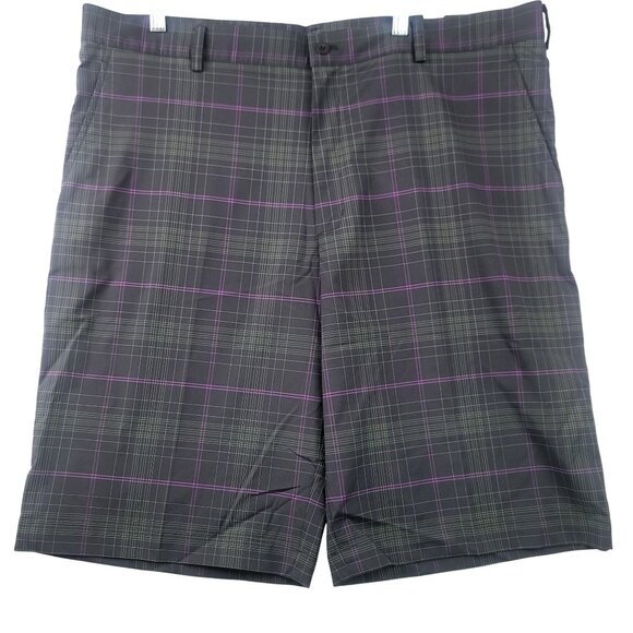 Nike Other - Nike Golf Mens Plaid Shorts Purple Gray Checkered Performance Fit Size 40